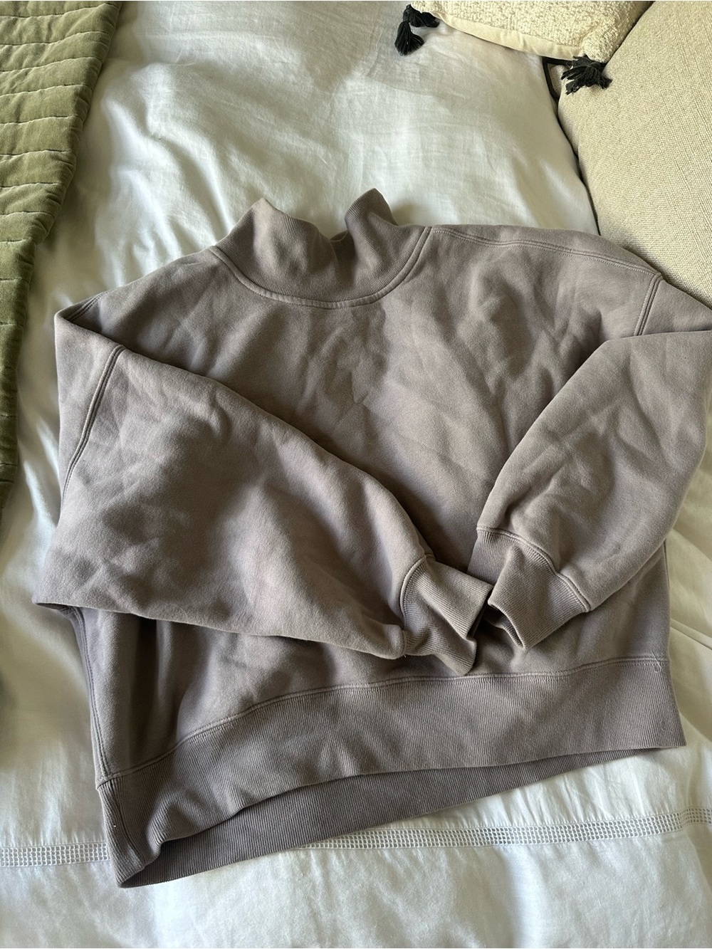 Abercrombie & Fitch Taupe Mock Neck Sweater
